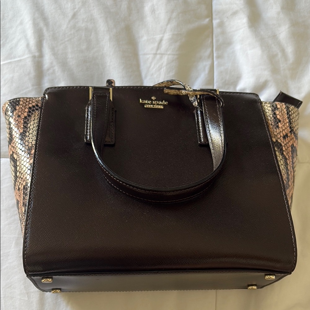 Kate Spade Black and Tan Women's Bag